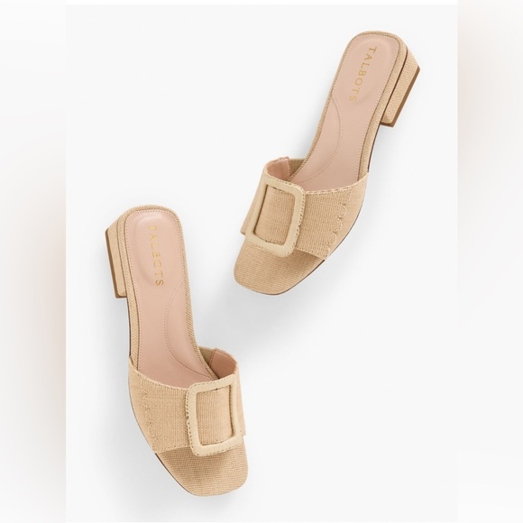 Talbots Shoes - Talbots Women's Cream Sandals with Buckle Detail
